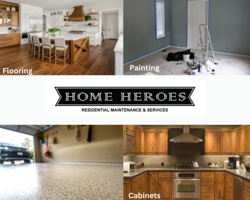 Before and After - Flooring, Painting, Epoxy, Cabinets