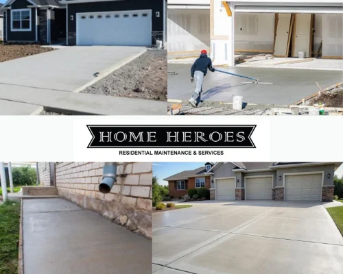 Driveway Concrete Before and After