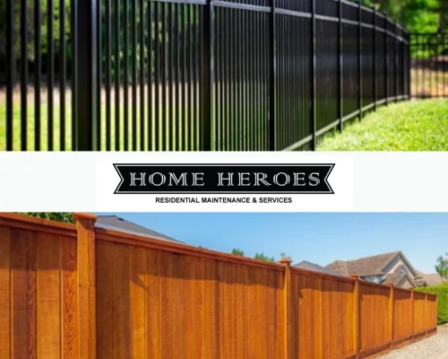 Fence before and after