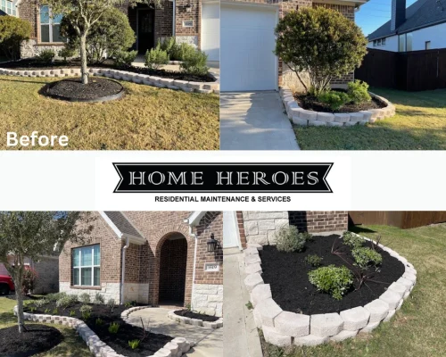 Landscaping before and after